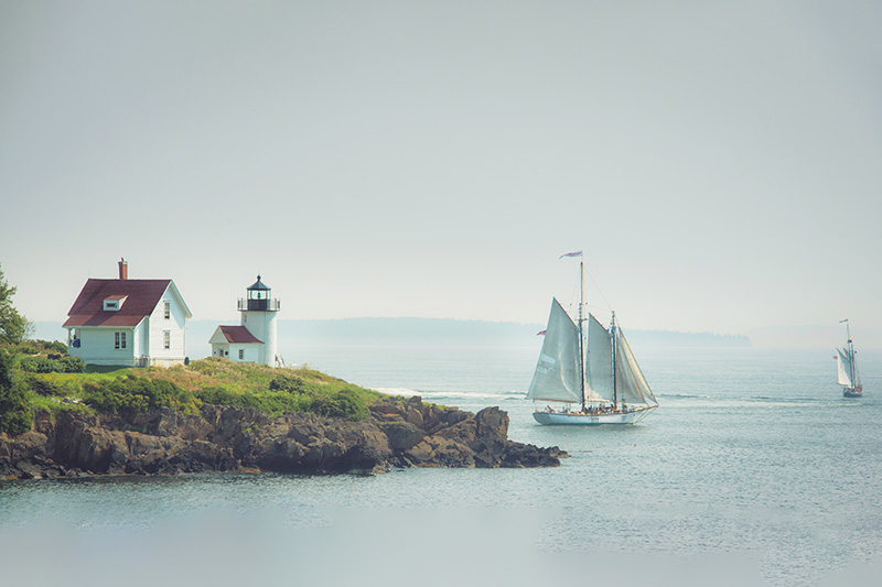 View of Curtis Island off the coast of Camden, Maine.