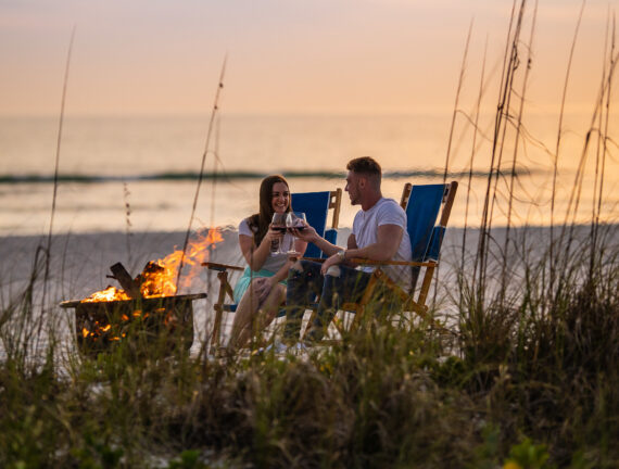 Couple on a beach in Florida
