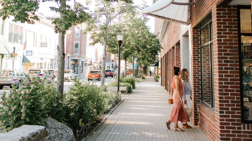 Two woman shop in downtown Rockland.