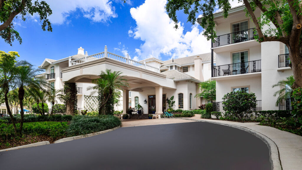 The porte cochere at The Capri Inn.