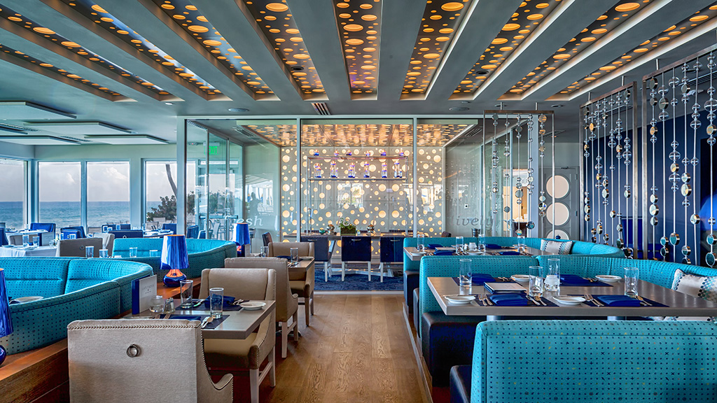 Latitudes private dining room at Delray Sands Resort.