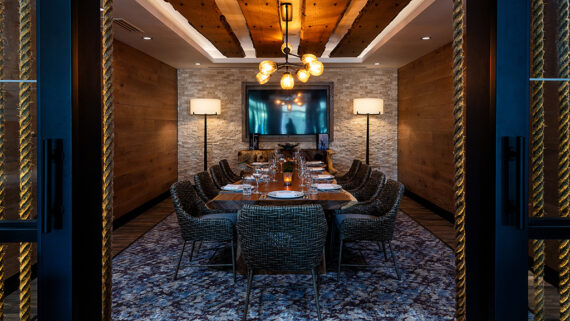 The social event zone at Drift in Opal Grand Resort & Spa.