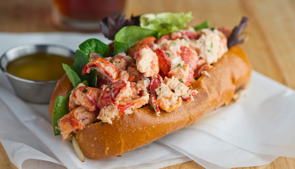 A classic Maine lobster roll.