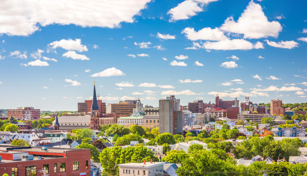 The view of Portland, Maine's skyline.