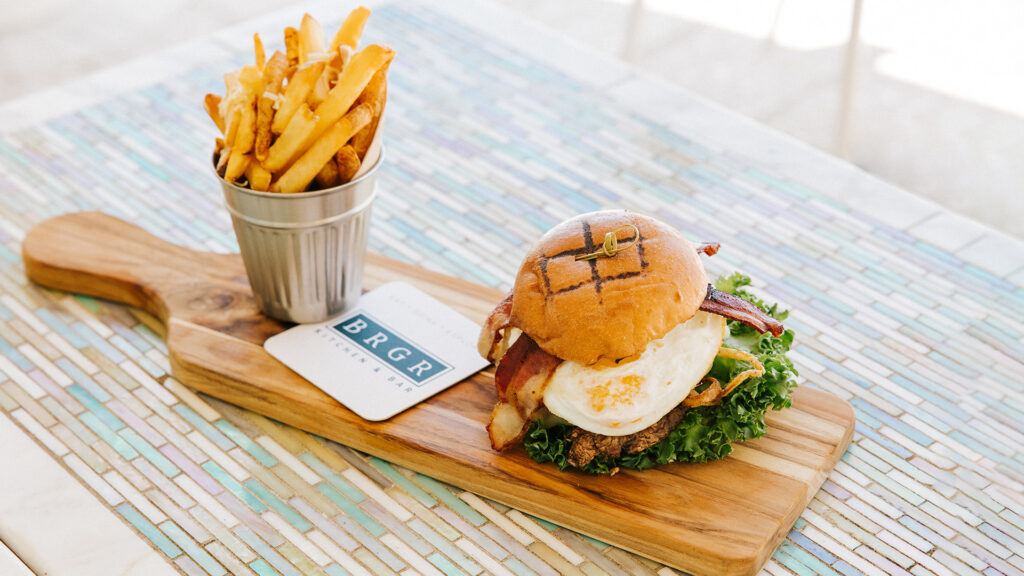 A burger at the new BRGR Bar & Kitchen.