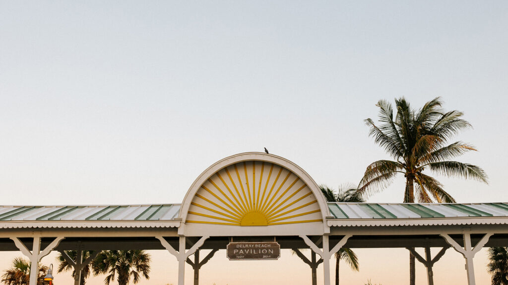 The art deco-inspired pavilion in Delray Beach, Florida.