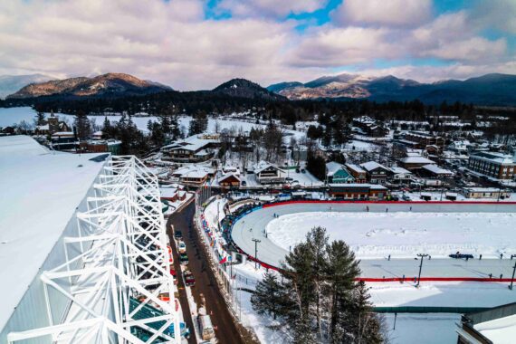 The skating oval at The Olympic Center in Lake Placid.