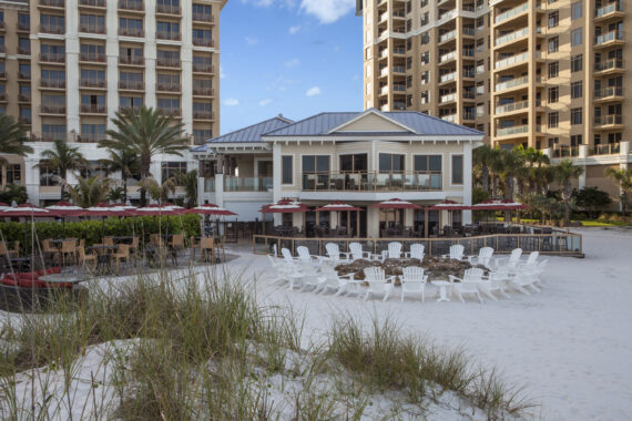 Exterior view of Tates Grill