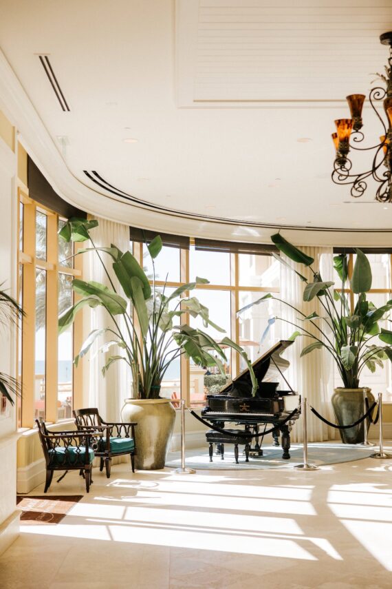 sandpearl lobby featuring a black piano