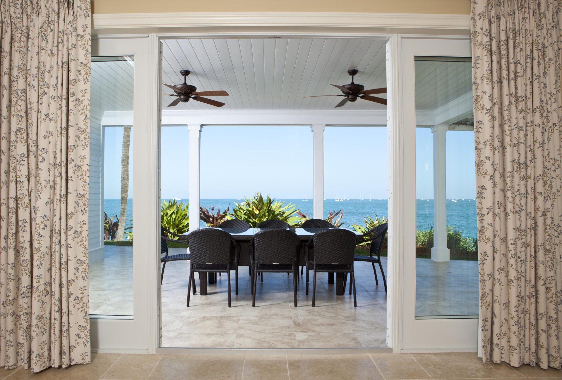 outdoor patio overlooking the ocean