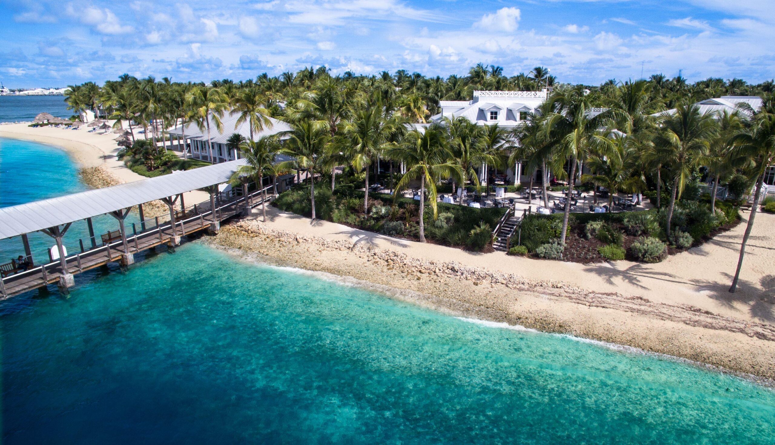 exterior of sunset key-aerial view