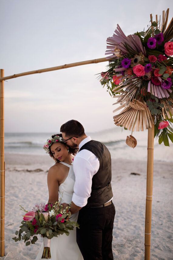 wedding couple on the beach