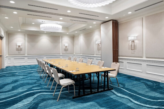 small ballroom with seats for 12
