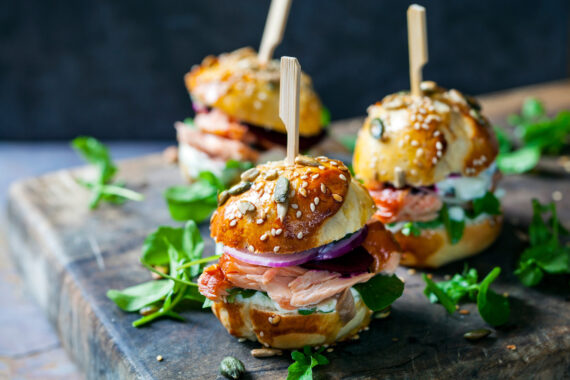 Salmon sliders