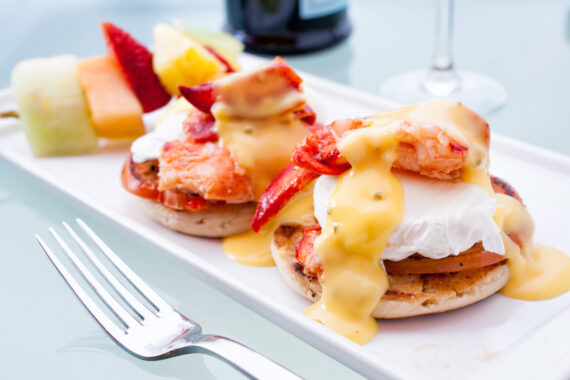 Lobster eggs Benedict