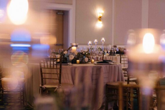 dinner set up at opal grand