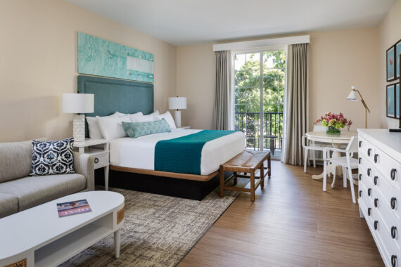 A bedroom in the Capri Inn.